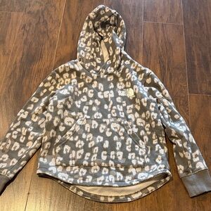 The North Face Gray and White Patterned Hoodie